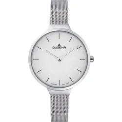Dugena Alva Damen Armbanduhr - Quarz - Elegante Damenarmbanduhr mit Saphirglas und edlem Edelstahlmesh-Armband. Wasserdicht bis 3 ATM, ideal für jeden Anlass.