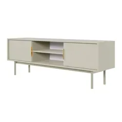Selsey Lowboard Viviaro in Beige – 154 cm - Stilvolles Lowboard von Selsey in beige, ideal für Ihre Unterhaltungselektronik. Mit zwei praktischen Fächern und durchdachter Kabeldurchführung. Hochwertige Materialien für langlebige Nutzung.