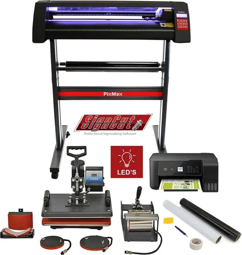 Produktbild LED Schneideplotter & 5 in 1 Hitzepresse Set