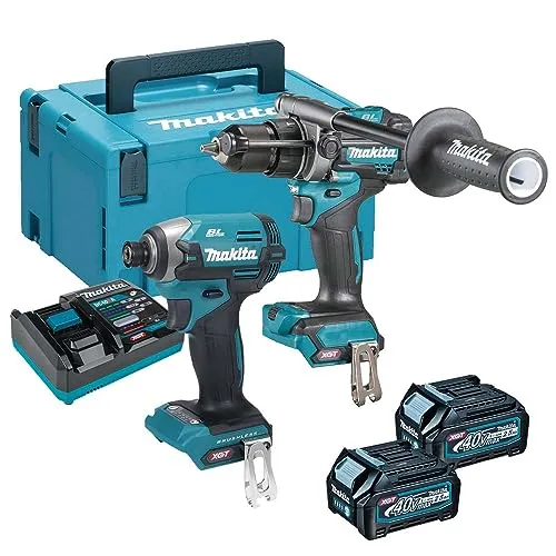 Makita DK0176G205 40 V Max Li-Ion XGT 2-teiliges bürstenloses Kombi-Kit in einem Makpac-Gehäuse