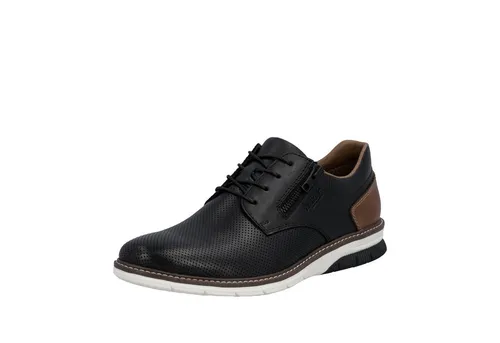 Rieker Schnürhalbschuhe in Schwarz, Gr. 40 - Bequeme Alltagsbegleiter - Elegante Rieker Schnürhalbschuhe in Schwarz, ideal für den täglichen Einsatz. Mit flacher Sohle und praktischem Schnürverschluss bieten sie hohen Tragekomfort und ein ansprechendes Design.
