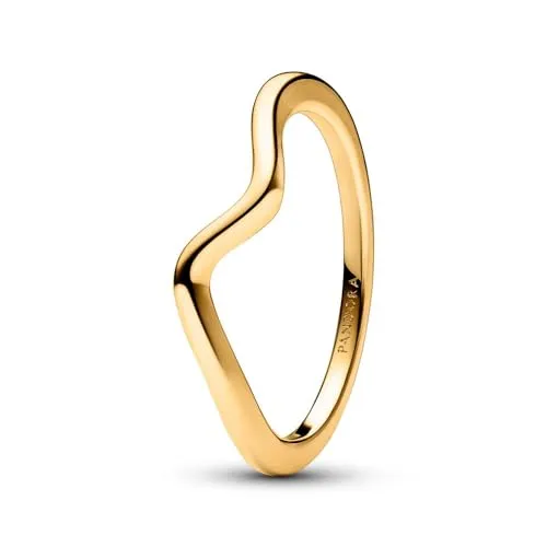 PANDORA 14k Gold-plated Ring 163095C00-48 - Eleganter Damenring aus 14k vergoldetem Metall, ideal für besondere Anlässe oder als stilvolles Accessoire im Alltag.