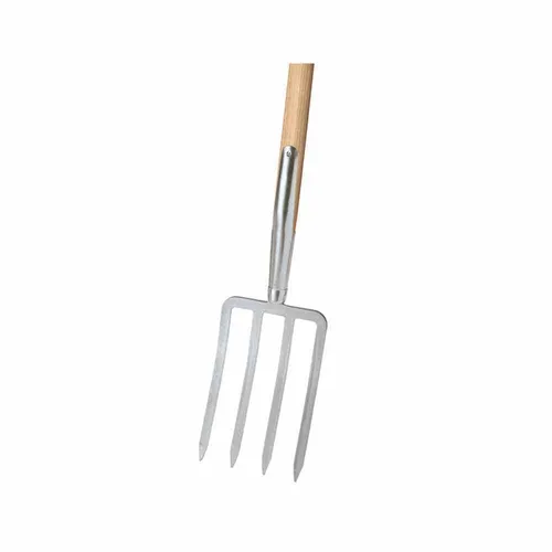 Ideal Office 67050305 Grabegabel mit T-Griff - Hochwertige Pionier-Grabegabel mit 4 Bajonettzinken, ideal für präzises Arbeiten im Garten - robust und langlebig.