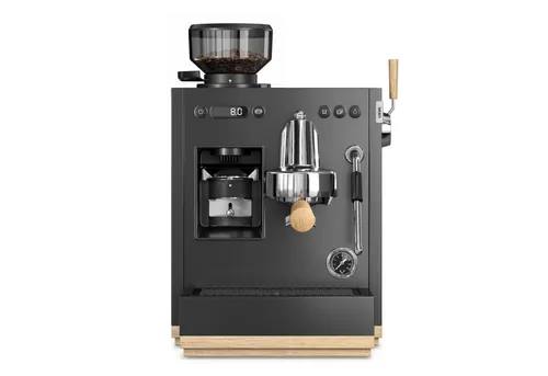 Loewe aura.pure - Espressomaschine mit Siebträger und Milchaufschäumer, 15-Bar-Druck für optimales Aroma und perfektes Latte Art