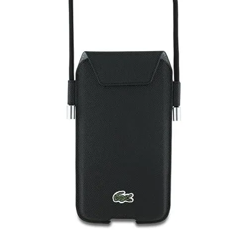 Lacoste Tasche LCPSP15XPVCK XL Schwarz Universal Phone Sleeve Crossbody Petit Pique