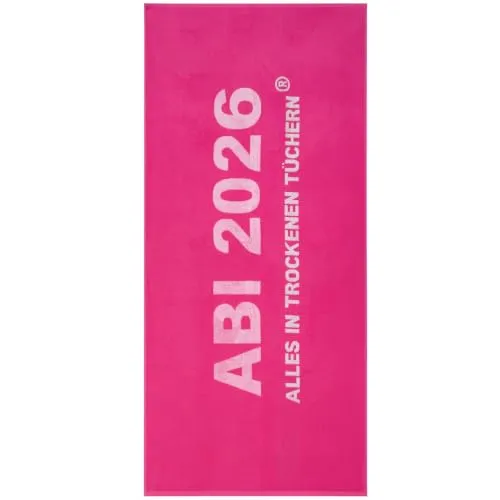Egeria Strandtuch ABI 2026, Frottier 75x180 cm in pink von Egeria
