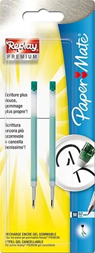 Paper:Mate Tintenroller Ersatzmine Replay Premium grün, 2er-Blister, NEU & OVP