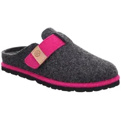 ROHDE MERAN Pantoffel, Damen, Gr. 41, pink - Hausschuhe aus wärmeisolierendem Filz mit praktischem Klettverschluss und kontrastfarbigen Details, ideal für gemütliche Stunden zu Hause.