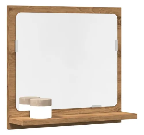 furnicato Wandspiegel Spiegelschrank 40x11x37 cm Artisan-Eiche mit Ablage - Stylischer Spiegelschrank für Ihr Badezimmer mit integriertem Stauraum. Aus robustem Holzwerkstoff gefertigt, überzeugt er durch Pflegeleichtigkeit und Funktionalität. Ideal für Ordnung und Eleganz in jedem Raum.