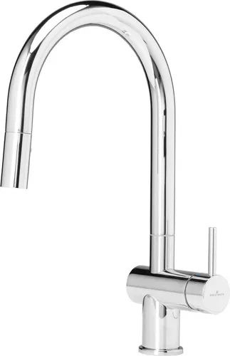 Reginox Armatur R31650 FLINT CHROM - Ausziehbare Küchenarmatur - Moderne Einhebelmischarmatur mit 360° schwenkbarem Auslauf. Erhältlich in verschiedenen Oberflächen, ideal für täglichen Einsatz in der Küche.