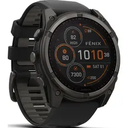 Garmin Fēnix 8 Solar Sapphire GPS Uhr 51mm - Höhenmesser mit Solarpanel, Lautsprecher und Mikrofon, ideal für Sportler zur Trainingsoptimierung und Leistungsanalyse.
