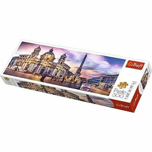 Trefl Puzzle Roma Italien - 500 Teile Panorama, anspruchsvoll und ideales Geschenk für Groß und Klein, perfekte Entspannung und hohe Farbsättigung
