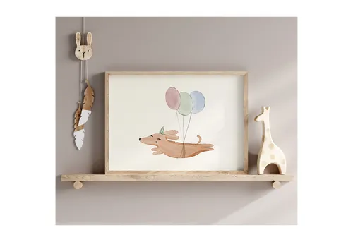 MeinBaby123® Poster Bilder Kinderzimmer, Poster Kinderzimmer Deko, Süße Tiere, Babyzimmer, Tiere Wandbilder,  Boho,  Sprüche