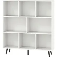 Costway Bücherregal mit Fächern 3 Ebenen 100 cm - Stylisches Bücherregal mit 8 Fächern, ideal für Bücher und Deko. Robuste Bauweise mit stabilen Metallbeinen sorgt für Langlebigkeit und Ordnung in Ihrem Wohnraum.