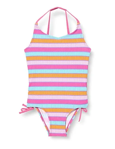 Playshoes UV-Schutz Badeanzug für Mädchen, pink, 158/164 - Badeanzug mit UV-Schutz und Blumen Allover Muster, ideal für sicheres Schwimmen und Spielen in der Sonne.