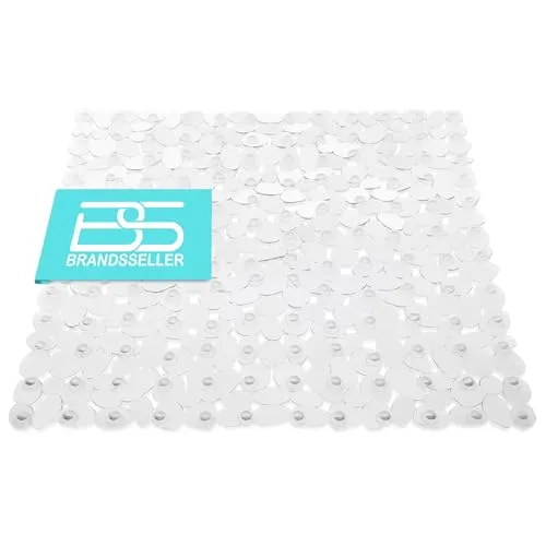 Brandsseller Duscheinlage 53x53 cm Duschmatte in Steinoptik Transparent