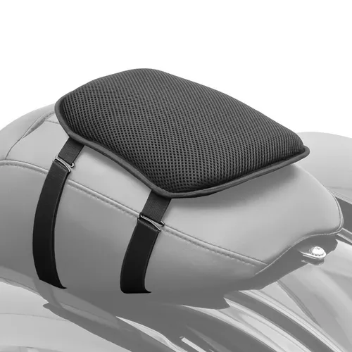 Tourtecs Gel Sitzkissen für Motorrad - Universal - Stuhlkissen mit optimalem Komfort, inklusive Regenhülle und Befestigungsgurten für sicheren Halt auf jeder Fahrt.