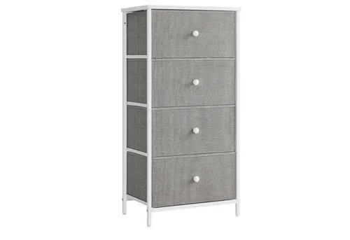 SONGMICS Kommode mit 4 Stoff-Schubladen in grau von SONGMICS