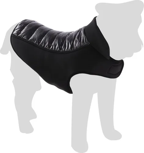 Flamingo Mantel Jakaro schwarz, 35 cm Rückenlänge - Robuster Hundemantel Jakaro in Schwarz: idealer Wetterschutz für aktive Hunde, spritzwassergeschützt und mit optimaler Passform dank Klettverschluss. Waschbar bei 30°C, perfekt für jeden Spaziergang.