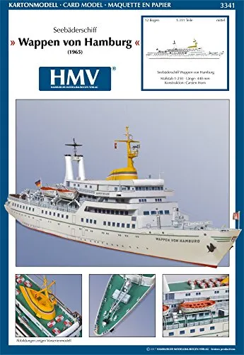 HMV HAMBURGER MODELLBAUBOGEN VERLAG Seebäderschiff Wappen von Hamburg