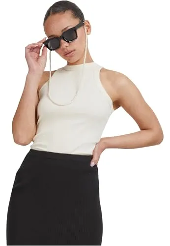 Urban Classics Damen Top Ladies Racer Back Rib Top, Geripptes Frauen Top mit Racerback, Baumwolle, erhältlich, Größen XS-5XL