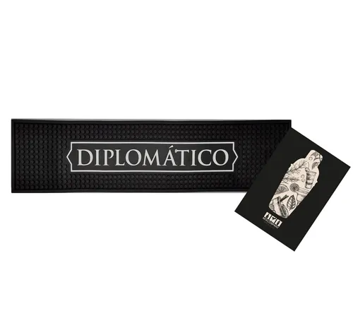 Botucal Diplomatico Rum Barmatte Matte in schwarz Barunterlage / Barzubehör