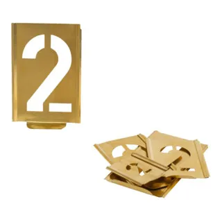 KUKKO Signierschablonensatz 327 Zahlen 0-9 - Schreibutensilien, aus Spezialblech mit integrierten Stecksystem für einfache Verkettung und bis 100 mm aufgebogen für müheloses Handling ohne Farbverwischung.