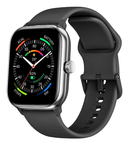 Smartwatch Rechteckig IP68 201 (Silber) - Smartwatch mit 1.85