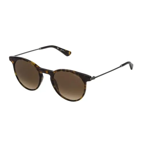 Police SPL571N Shiny Havana 0722 Sunglasses Unisex Combinato, Standard, 50
