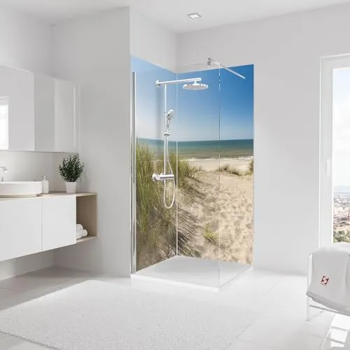 Schulte Duschrückwand Foto 2er-Set, Neue Dünen 8115 - Duschkabinen & -wände, fugenlose Wandverkleidung aus 3 mm Aluminium-Verbundplatte für einfache Montage und schnelle Reinigung, ideal für jeden Raum im Haus.