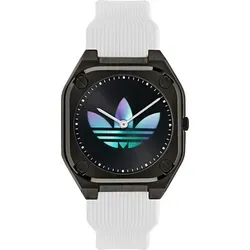 Adidas AOFH25010 Armbanduhr – Elegante Quarz-Uhr in Schwarz & Weiß - Sportliche Armbanduhr von Adidas mit edlem Edelstahlgehäuse und wasserdichtem Design. Ideal für den täglichen Einsatz und modische Akzente.