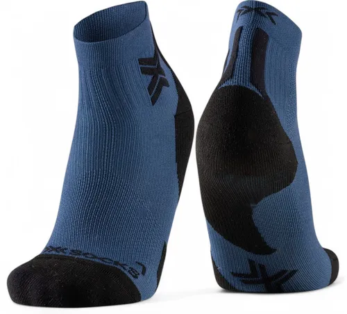 X-Socks Laufsocke Run Discover Ankle fluo marineblau/schwarz Herren - 1 Paar