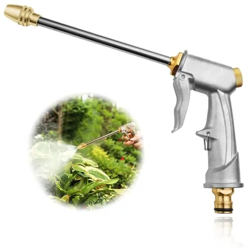 Garten Handbrause, Gartenschlauch Metall Spritzpistole,Hochdruck-Zinklegierung Garten Handbrause Turbo Washer für Gartenschlauch Hochdruckpistole für Autowäsche Gartenarbeit