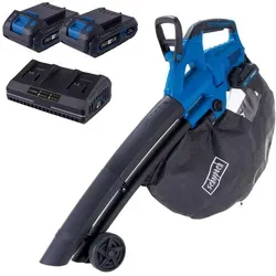 Scheppach Akku Laubbläser Laubsauger BC-BLV720-X | 4in1-Funktion und 210 km/h