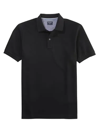 OLYMP Poloshirt Casual Schwarz L - Herren-Shirt aus 100% Baumwolle im Piqué-Stil, ideal für lässige Outfits. Maschinenwaschbar und pflegeleicht, perfekt für den täglichen Gebrauch.
