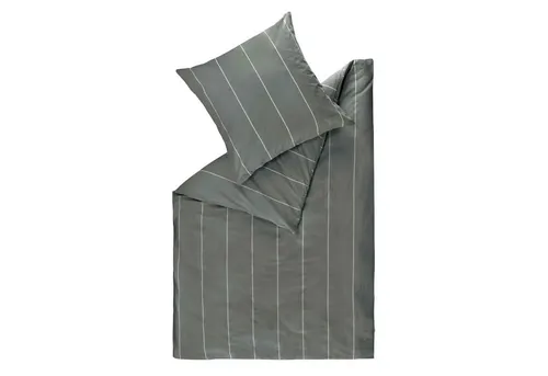Esprit Bettwäsche HARPLINES Renforcé 155x220 cm in Anthrazit - Bettwäsche-Set aus 100% Baumwolle, nachhaltig produziert und mit modernem Längsstreifen-Design. Der verdeckte Reißverschluss ermöglicht müheloses Beziehen und sorgt für Schlafkomfort.