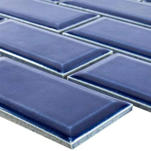 Keramik Mosaik Fliesen StPauls Metro Facette Blau in blau von Mosafil