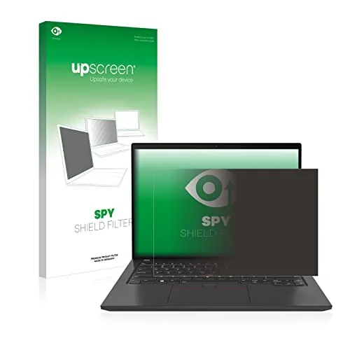 upscreen Blickschutzfilter für Lenovo ThinkPad T14 Gen 3 - Privatsphäre & Augenschutz - Displayschutz für tragbare Computer mit 60° Blickschutz und Blaulichtfilter, schützt Ihre Augen und Ihre Privatsphäre, antibakterielle Oberfläche für hygienische Nutzung.