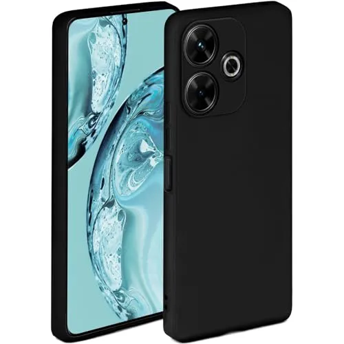 ONEFLOW Soft Case für Redmi 13 Hülle aus Silikon mit Kameraschutz, Silikonhülle mit erhöhtem Schutz fürs Display, Backcover Schutzhülle, weiche Handyhülle, Schwarz
