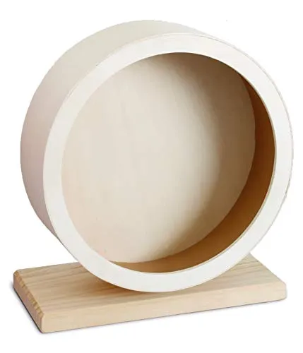 Dehner Kleintierzubehör Laufrad Motion - 20 cm, ergonomisch und geräuscharm aus unbehandeltem Naturholz