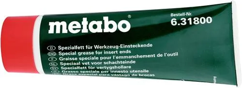 Metabo Spezialfett 631800000 - 100 ml für SDS-plus und SDS-max, reduziert Reibung und Verschleiß, umweltfreundlich und langlebig