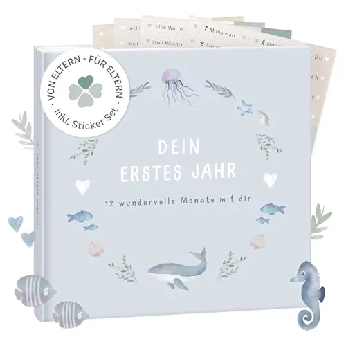 mintkind Babytagebuch „Mein erstes Jahr“ in blau von mintkind