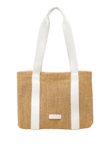Marc O'Polo Runja Shopper beige/weiß – Stilvoll und Praktisch - Handtaschen aus robustem Polypropylen, ideal für den Alltag und umweltfreundlich.