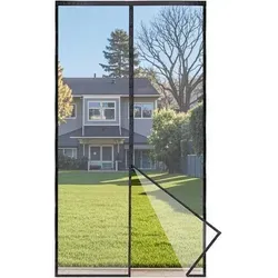 Fliegengitter Tür Magnet Insektenschutz 120x240 cm Prime Schwarz