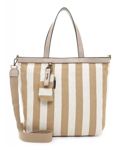 Tamaris Damen Shopper Lou - Stilvoller Begleiter in Sand - Handtasche aus weichem Polyester mit viel Stauraum und praktischem Reißverschluss, ideal für jeden Anlass und Lebensstil.