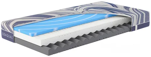 Kaltschaummatratze Ocean Clean KS - Schlafsystem für besten Komfort - Matratze mit integriertem Topper für ein hervorragendes Boxspring-Schlafgefühl, 7 Liegezonen und ideal für alle Schlafpositionen. Höhe: 21 cm, Breite: 160 cm, Länge: 200 cm.