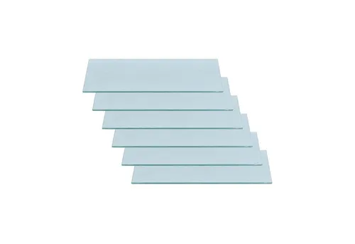 Basera® Schneidebrett Glasschneideplatte 6er Set in weiß von Basera