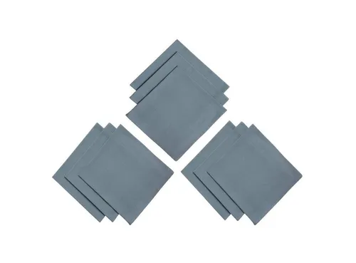 Engelland Stoffserviette Mundtuch Grau, 45 x 45 cm - 9er Set aus 100 % Baumwolle - Hochwertige, strapazierfähige Stoffservietten im Vorteils-Set von 9 Stück. Ideal für festliche Anlässe oder den täglichen Gebrauch. Pflegeleicht und langlebig.