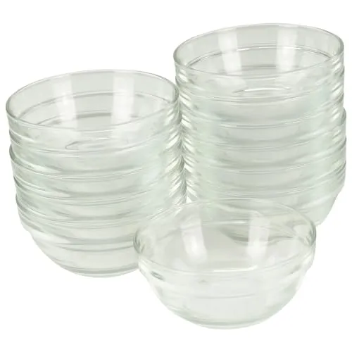GVK ECO Glasschüssel Ø 12cm12 Stück im Set Beilagenschüssel Dessertschale Stapelschale