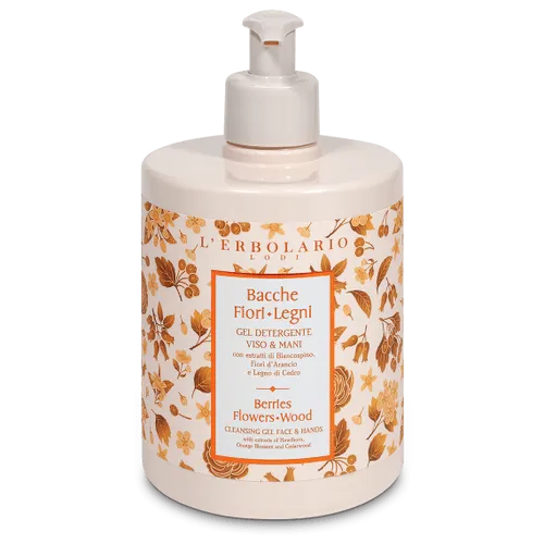 L'Erbolario Gel Reinigungs-Gel Für Gesicht & Hände Beeren Blumen Hölzer 500ml